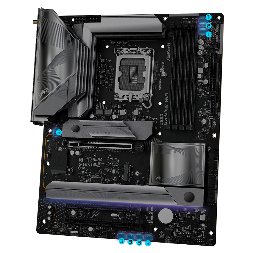ASRock Z890 LiveMixer WiFi LGA 1851 ATX Motherboard - Newegg.com